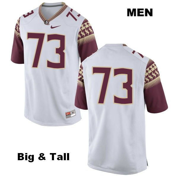 Men's NCAA Nike Florida State Seminoles #73 Jauan Williams College Big & Tall No Name White Stitched Authentic Football Jersey ZXP4169EO
